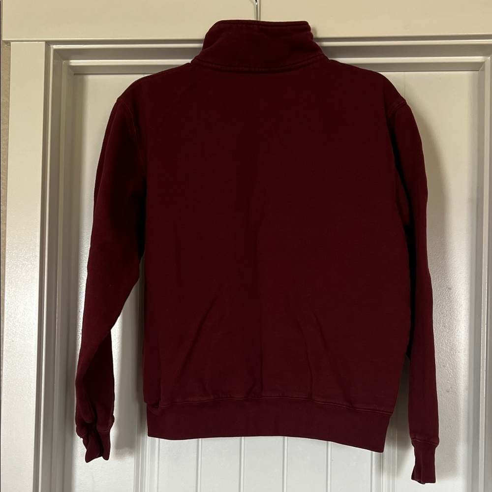 Brandy Melville Maroon Half-Zip Hoodie with New York Print - Picture 3 of 6